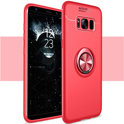 

Finger Ring Stand Case Samsung Galaxy S8 Magnetic Case Samsung S8 SM-G950FD SM-G950F Soft TPU Armor Cover