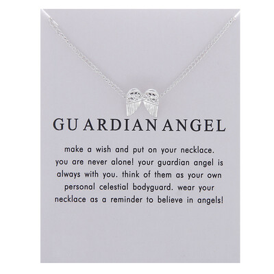 

Fashion Jewelry New Angel Feather Wings Alloy Clavicle Pendant Short Chocker Necklace Women Gift