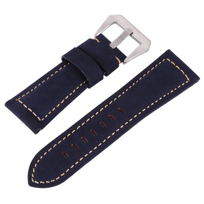 

Leather Padded Vintage Watch Band Brushed Tang Buckle For Men