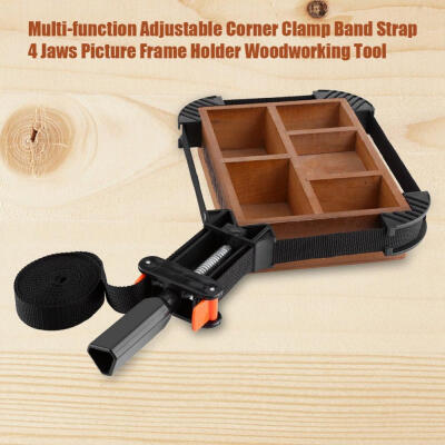 

Multi-function Adjustable Corner Clamp Band Strap 4 Jaws Picture Frame Holder Woodworking Tool Corner Clamp Band Clamp