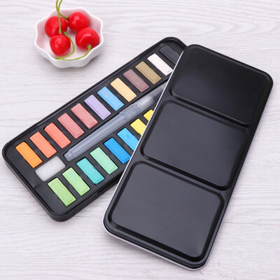 

121824 Solid Watercolor Paint Set Travel Watercolor Pigment Draw Painting Supplies for Painters Suburban Sketch