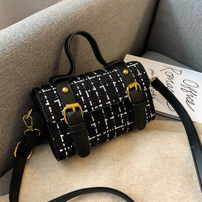 

Internet celebrity ins leisure bag fashion retro woven portable womens bag new 2019 shoulder slanted small square bag