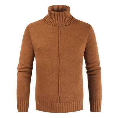 

Toponeto Mens Autumn Winter Casual Pure Color Turtleneck Long Sleeve Knitted Sweater Top