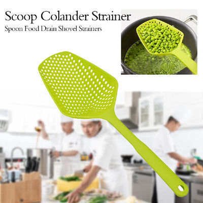 

Scoop Colander Strainer Spoon Food Drain Shovel Strainers Slotted Skimmer with Handle for Cooking Baking