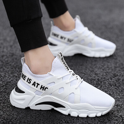 

Summer sports&leisure couple white shoes mens net shoes breathable white old mans shoes Korean version of the trend of wild tide shoes