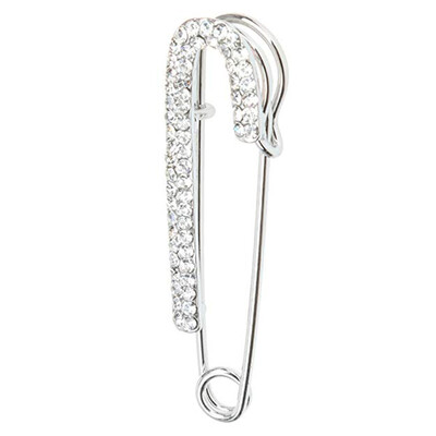 

Women Rhinestones Brooches Pin Girls Silver Breastpin Clothes Hat Scarf Decorations Ornament