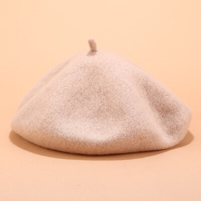 

Tailored Fashion Women Stretch Beret Hat Retro wool Pure Color Head Scarf Wrap Hat Cap