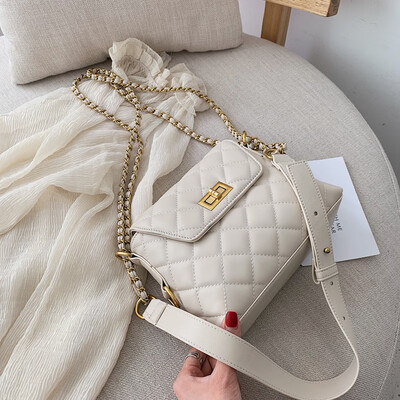 

Qiao Bani 2019 new European&American style fashion simple rhombic chain bag wild single shoulder diagonal trend handbags