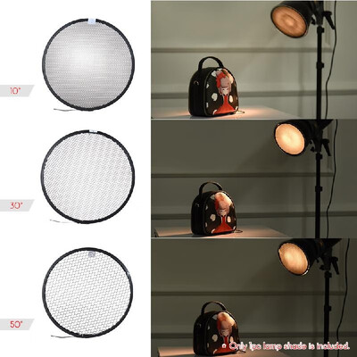 

7" Standard Reflector Diffuser Lamp Shade Dish with 10° 30° 50° Honeycomb Grid for Bowens Mount Studio Strobe Flash Light Speedlit