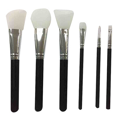 

〖Follure〗6Pcs Facial Cosmetic Hot Unique Makeup Soft Silicone Mask Brushes Set