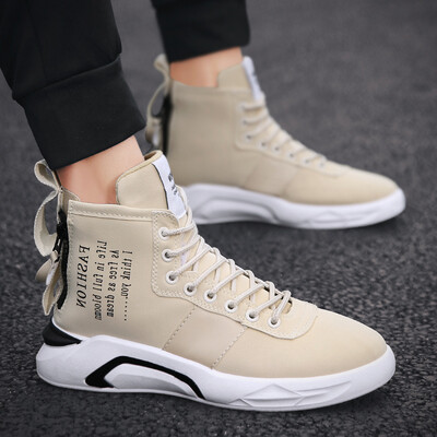 

Mens shoes summer leisure Joker autumn social spirit guy high canvas shoes