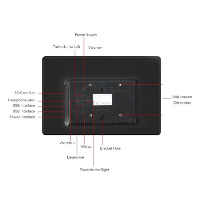 

Andoer 121 Inch Digital Photo Frame LED Screen Eletronic Picture Album High Resolution 1280800169 Clock Calendar 1080P HD Vi