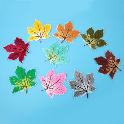 

Greensen Mixed Colored Embroidered Leaf Patch Applique Sewing Cloth Sticker DIY Clothing Accessories