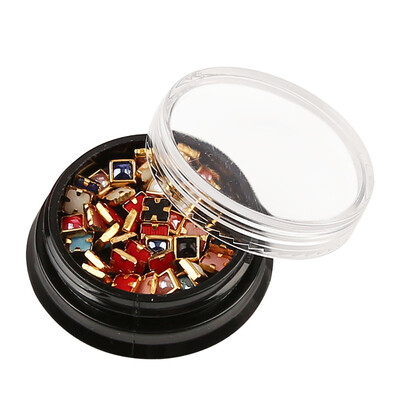 

Toponeto Diamonds Dazzling Tips Nail Sticker Sequins Colorful Nail Art Decoration