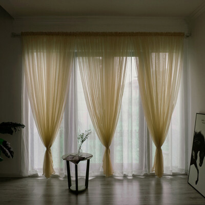 

Toponeto Leaves Sheer Curtain Tulle Window Treatment Voile Drape Valance 1 Panel Fabric