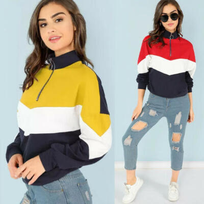 

New Women Long Sleeve Hoodie Sweatshirt Sweater Hooded Jumper Coat Pullover Tops