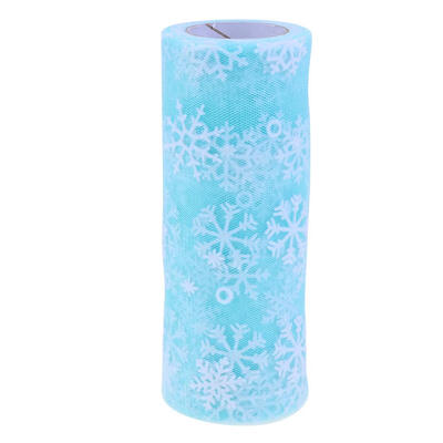 

10 Yards Glitter Snowflake Tulle Roll DIY Crafts Wedding Party Decor