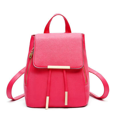 

Fashion Women Zipper Backpack Casual PU Leather Bag