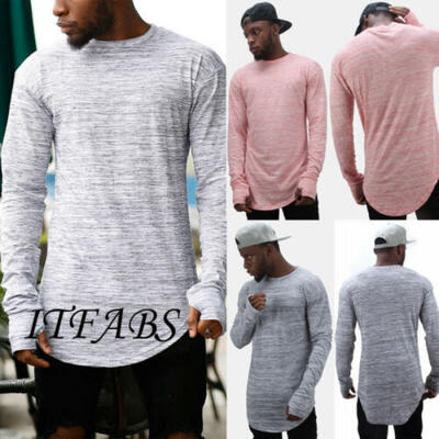 

Fashion Mens Slim Fit O Neck Long Sleeve Muscle Tee T-shirt Casual Tops Shirts