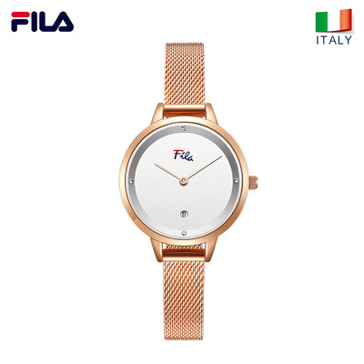 

FILA Watch Womens 31mm White Dial Milanese Stainless Steel Strap Fashion Lady Simple Quartz Student Watch FLL38-667-102-P02