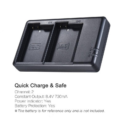 

FB EN-EL15 Camera Battery Charger 2-Channel Micro-USB Input for Nikon D850 D7500 D810 D750 D7200 D7100 D7000 D800 D610