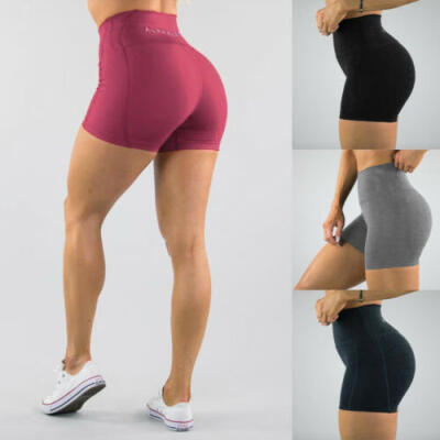 

US Women Compression Yoga Shorts Sport Gym Fitness Running Butt Lift Booty Pants