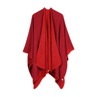 

Roseonmyhand Women Winter Knitted Cashmere Poncho Capes Shawl Cardigans Sweater Coat