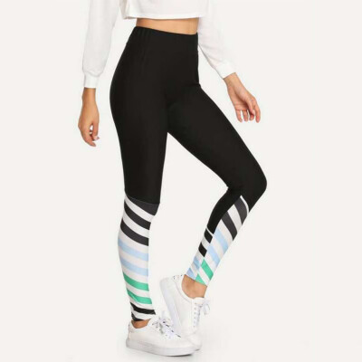 

Starmoon Womens Sexy Fashion Contrast Color Printed Yoga Pants Sweatpants