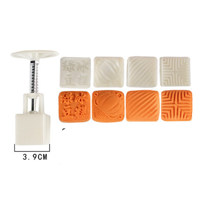 

Toponeto Mooncake Mold Flower Mid-autumn Festival Hand Press Moon Cake Cutter Molds Set