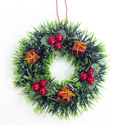 

Wreath Window Xmas Party Door Decor Hanging Ornament Plastic Tree Garland