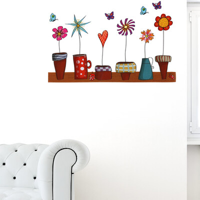 

PVC Wall Sticker Flower Butterfly DIY Art Decal Children Baby Room Window Decoration Removable Home Wall Sticker Room Wall Decal