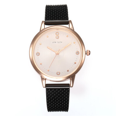 

New hot womens simulation mesh belt watch hypoallergenic