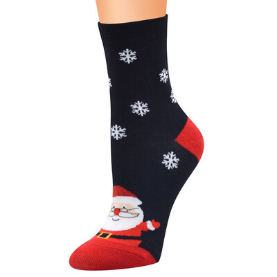 

Gobestart Christmas Women Cotton Socks Print Thicker Anti-slip Floor Socks Carpet Socks