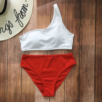 

Saidsome Women Pure color Tube up Two Pieces Bikini Push-Up Swimsuit Swimwear Beachwear