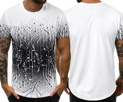 

Summer Mens T Shirt Slim Fit Casual T-shirt Tops Clothes Bodybuilding Muscle Tee