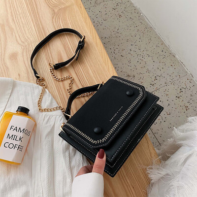 

Advanced sense bag foreign style womens bag 2019 new tide Korean frosted diagonal bag temperament chain shoulder bag portable