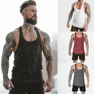 

Men Slim Fit Muscle Vest Casual Loose Bodybuilding Gym Tank Top Stringer T-Shirt