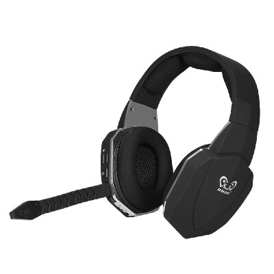 

HUHD Wireless Headset 24Ghz Optical Stereo Noise Canceling Gaming Headphone with 71 Surround Sound Detachable Mic Rechargeable B