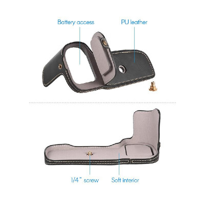 

PU Leather Camera Half Case Grip for Canon EOS 5D3 5D4 Camera Bottom Cover Grip for EOS 5D Mark III 5D Mark IV
