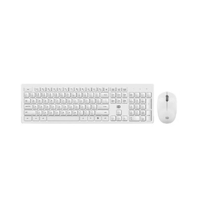 

FD Wireless IK7300 Keyboard & Mouse Combo 24GHz Concave Button Set Smart Power-Saving Silent Clicks Slim Combo for Laptop Comput