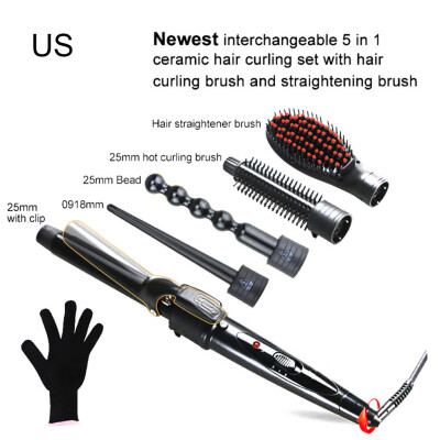 

Gobestart DODO Electric 5 in 1 Dual Use Ceramic Curling Iron Curler Hair