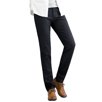 

Baiyuan Trousers Autumn Business Casual Slim Fit Mens Suit Pants Black