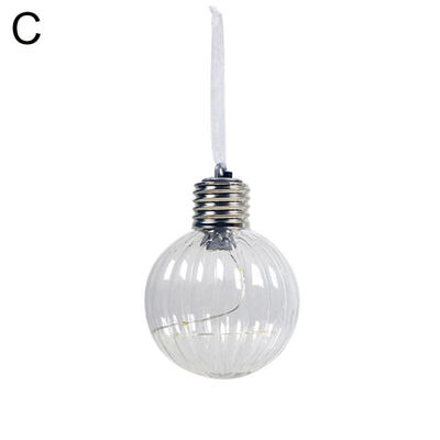 

Christmas Tree PET Filament Light Bulb Ball Hanging Battery Operate Lamp Decor