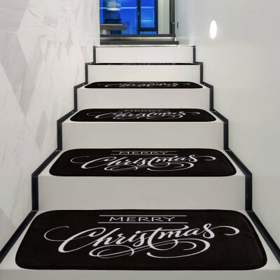 

Gobestart Christmas Decoration 1Set Non-Slip Coral Fleece Resistant Carpet Stair