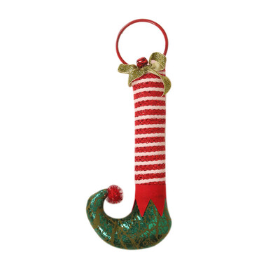

Siaonvr Gift Christmas Elf Leg Picks Plush Stuffed Feet with Elves Shoes Sticks Ornament