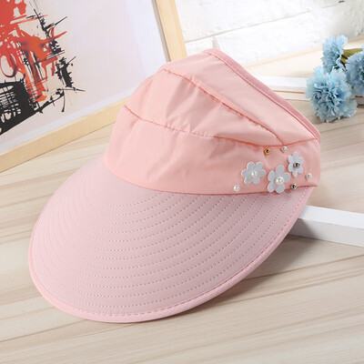 

Hat girl summer leisure set a sun-shielded travel anti-ULTRAviolet Korean version can fold sun hat empty top hat