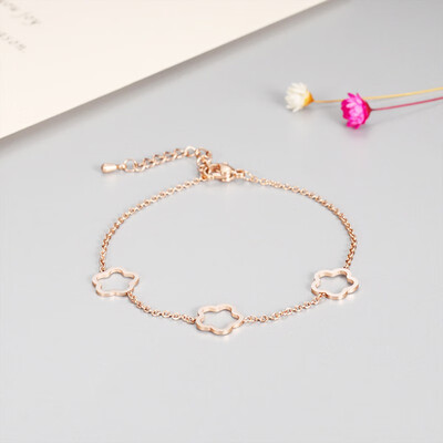 

Chic Beaded H Pendant New Hollow Floral Shape Pendant Bracelet Charm Bracelet For Women Bracelets Round Jewelry