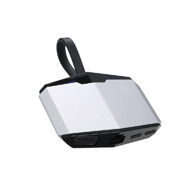 

Type-C Hub Dock to VGA Converter Adapter to Ethernet RJ45 Dual USB 31 with 35MM Socket for MacBook Pro DELL