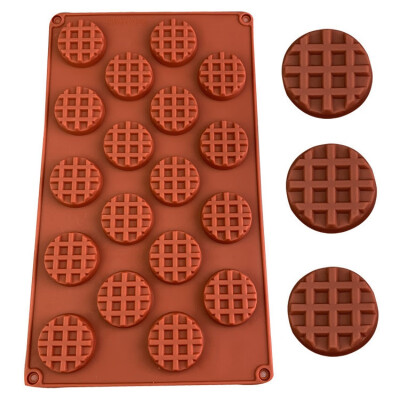 

18 Cavities Round Silicone Waffle Mold Baking Tray For Cookie Chocolate Candy Gummy Soap Clay