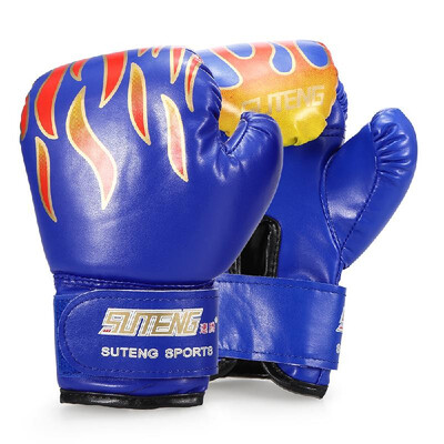 

Child Boxing Gloves Breathable Safety Punch Training Leather Gloves for Children Flame Gloves